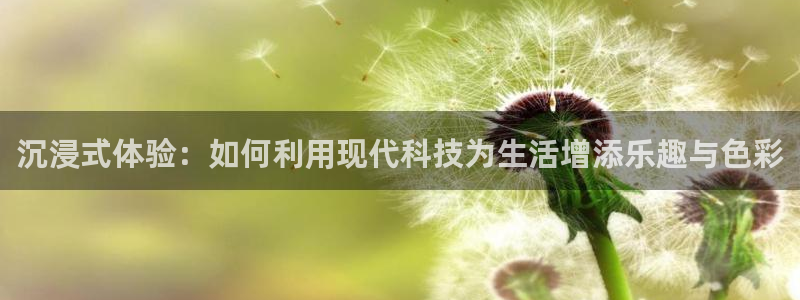泰达娱乐网站平台：沉浸式体验：如何利用现代科技为生活增添乐趣与色彩
