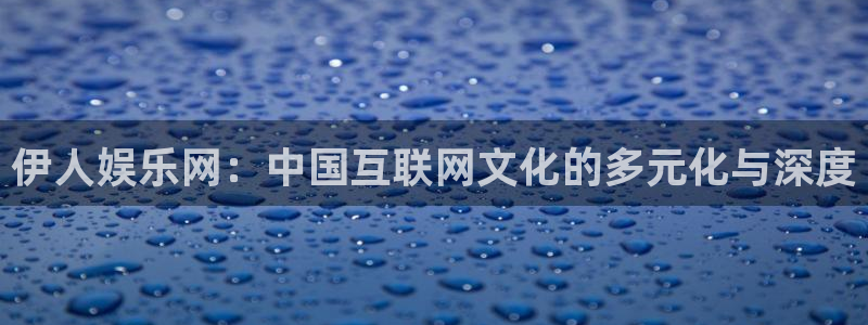 泰达娱乐加拿大下载：伊人娱乐网：中国互联网文化的多元化与深度